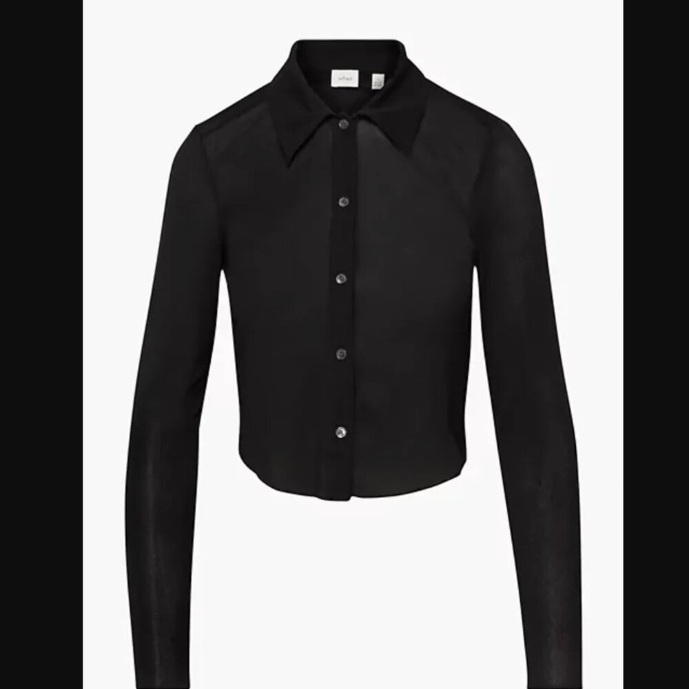 Aritzia Wilfred Pose Waist Longsleeve Black Size Small
